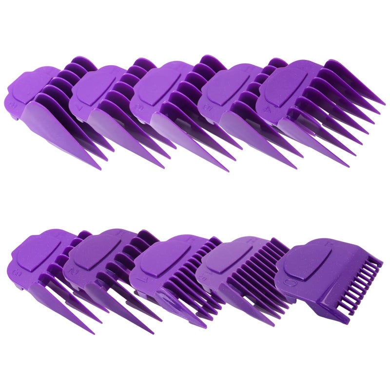 Gxcdizx New 10-Pack for Andis Magnetic Clipper Guards, Upgrade Professional Clipper Guard Comb Guides for Andis Master Hair Clippers - 1/16" to 1"(Purple) - Image 5