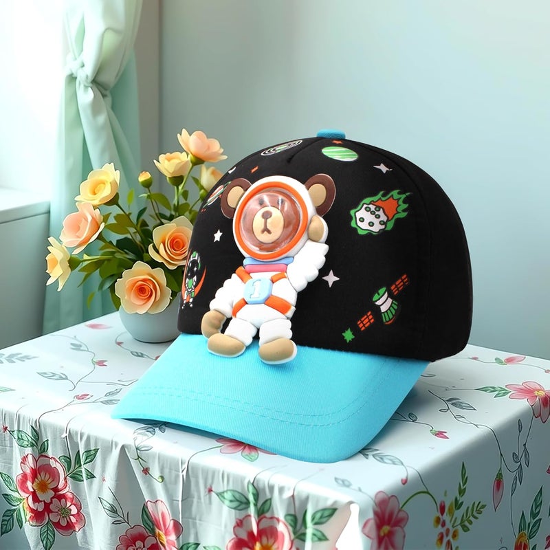 VRITRAZ 3D Cartoon Character Printed Little Cap for Kids and Baby Girls 3-12 Years - Image 3