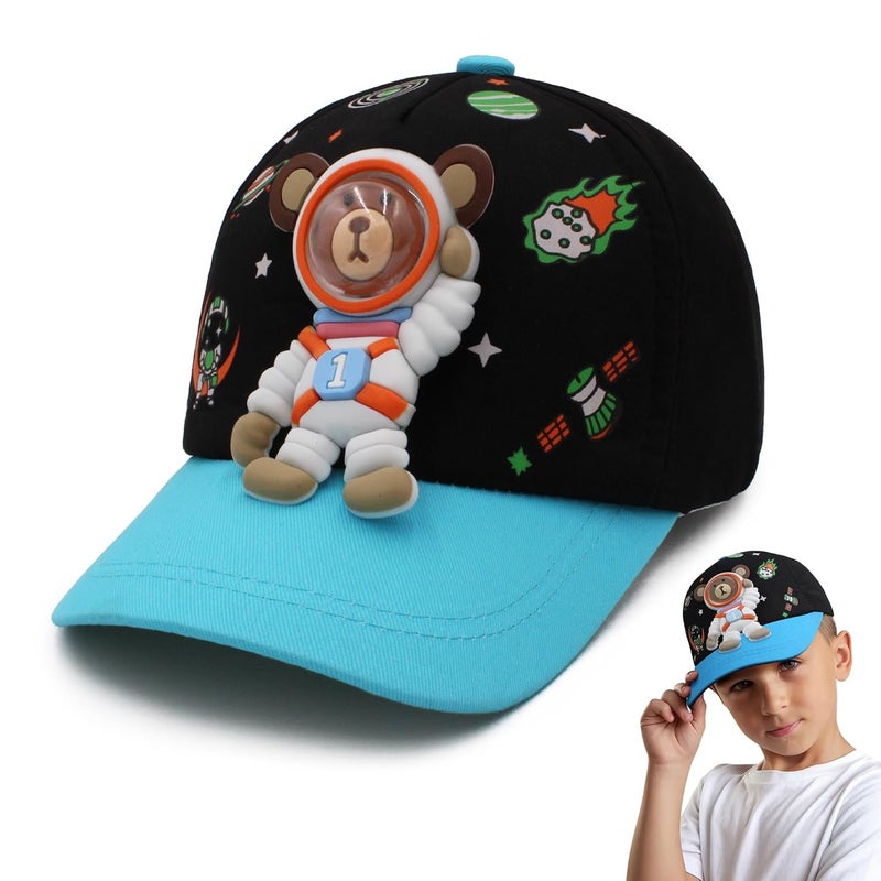 VRITRAZ 3D Cartoon Character Printed Little Cap for Kids and Baby Girls 3-12 Years - Image 1