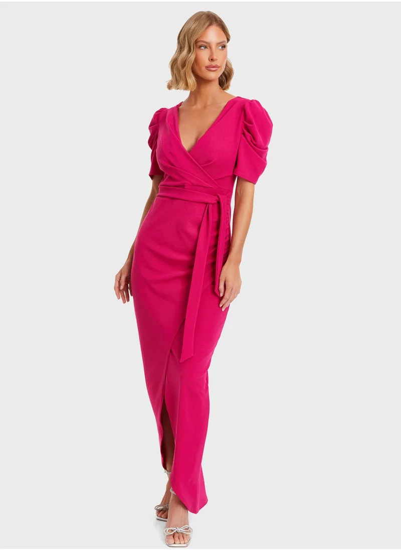 QUIZ Puff Sleeve Dress