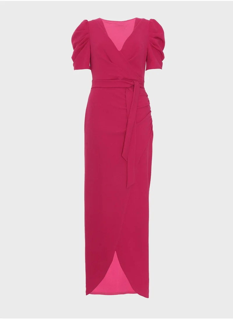QUIZ Puff Sleeve Dress