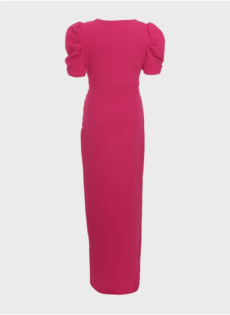 QUIZ Puff Sleeve Dress