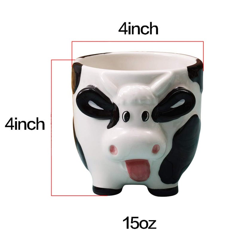 Mozacona فنجان قهوة مزاكونا 3D خزفي مزخرف، كوب حليب مطلي يدويًا مع مقبض - Image 2
