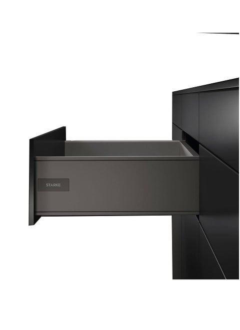 Cabinet Drawer Box Complete with Slides Anti-Rust Aviation Aluminum Alloy Drawer Box Set, 146 mm Back Panel 12mm Ultra Thin High-Cut Drawer (440-450 mm)