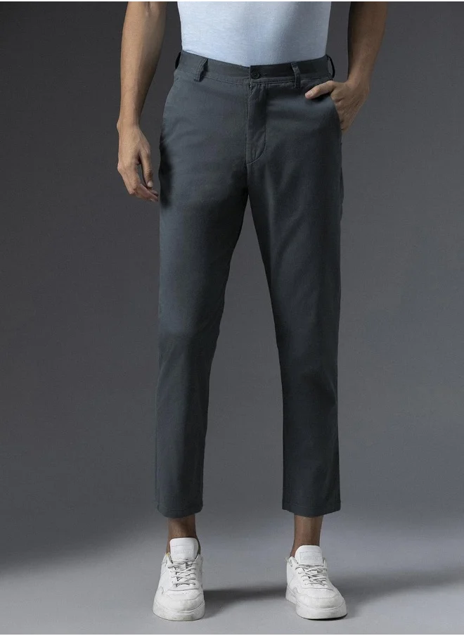 HIGH STAR Men Charcoal Trousers