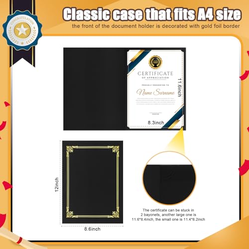 Sherr 60 Pcs Certificate Holders Certificate Covers Folders Diploma Holders with Gold Foil Border for Letter Size 8.5 x 11 Inches Diploma, Documents, Awards, Paper, Letter, Graduation(Navy Blue) - Image 2