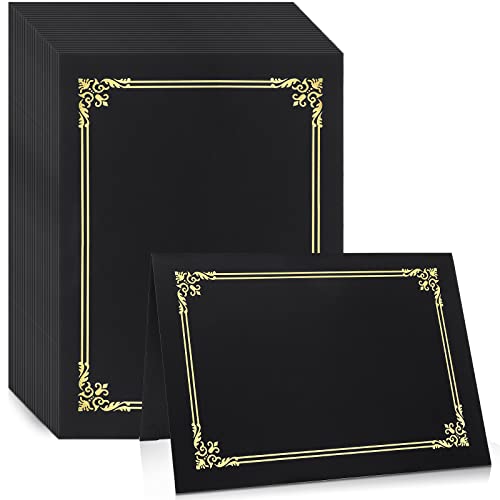 Sherr 60 Pcs Certificate Holders Certificate Covers Folders Diploma Holders with Gold Foil Border for Letter Size 8.5 x 11 Inches Diploma, Documents, Awards, Paper, Letter, Graduation(Navy Blue) - Image 1
