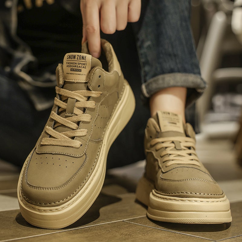 Winter High-Top Shoes Cotton Shoes Men'S Shoes Two Cotton Mid-Top Board Shoes Fleece-Lined Winter Men'S Shoes Winter Shoes Tide - Image 4