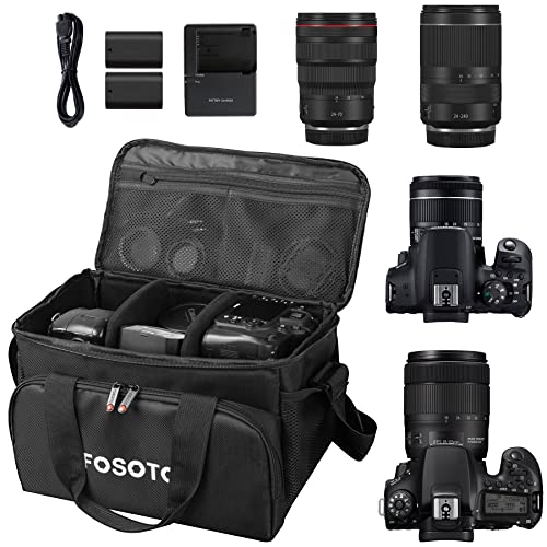 FOSOTO Large Capacity Photography Camera Bag Video Camera Camcorder Bag Case Compatible with Canon Vixia HF G50 EOS 80D 90D 6D Mark II Panasonic HC-X1500 HC-X2000 Sony HDR-CX900 DSLR SLR Camera - Image 4