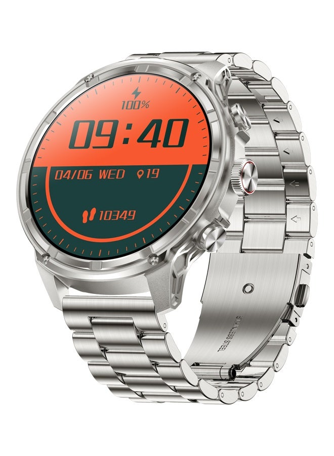 رولستيمي ساعة ذكية للرجال ، 1.85 بوصة عالية الوضوح شاشة كبيرة للماء ودائم ساعة ذكية ، 710 مللي أمبير بطارية طويلة ، الإجابة / إجراء المكالمات ، النشاط اللياقة البدنية تعقب ووتش ل يوس والروبوت (الفضة) - Image 1