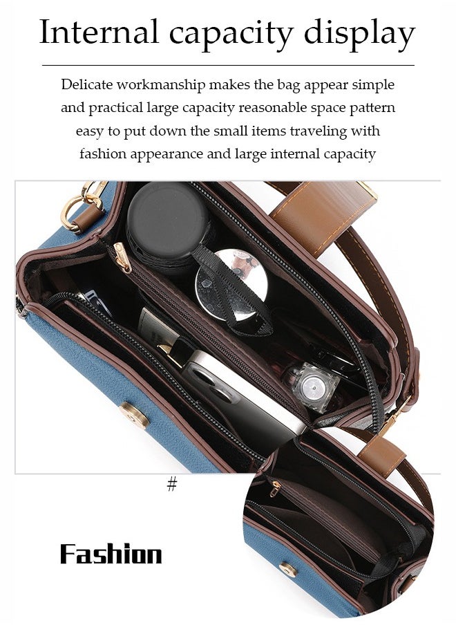 DUNISO Women's crossbody bag, PU leather bucket shaped handbag, adjustable shoulder strap, suitable for storing mobile phones, power banks, umbrellas, cosmetics, 21.5 * 18.5 * 11.5cm  - Image 5