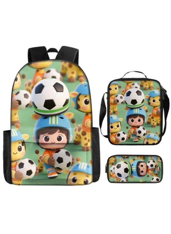 Bright Li Fire Fashion is unlimited! Cartoon bag three-piece set, suitable for a variety of scenes for students and teenagers (available for students, children, friends on outings, mountain climbing, school, etc.) - 110 - Image 2