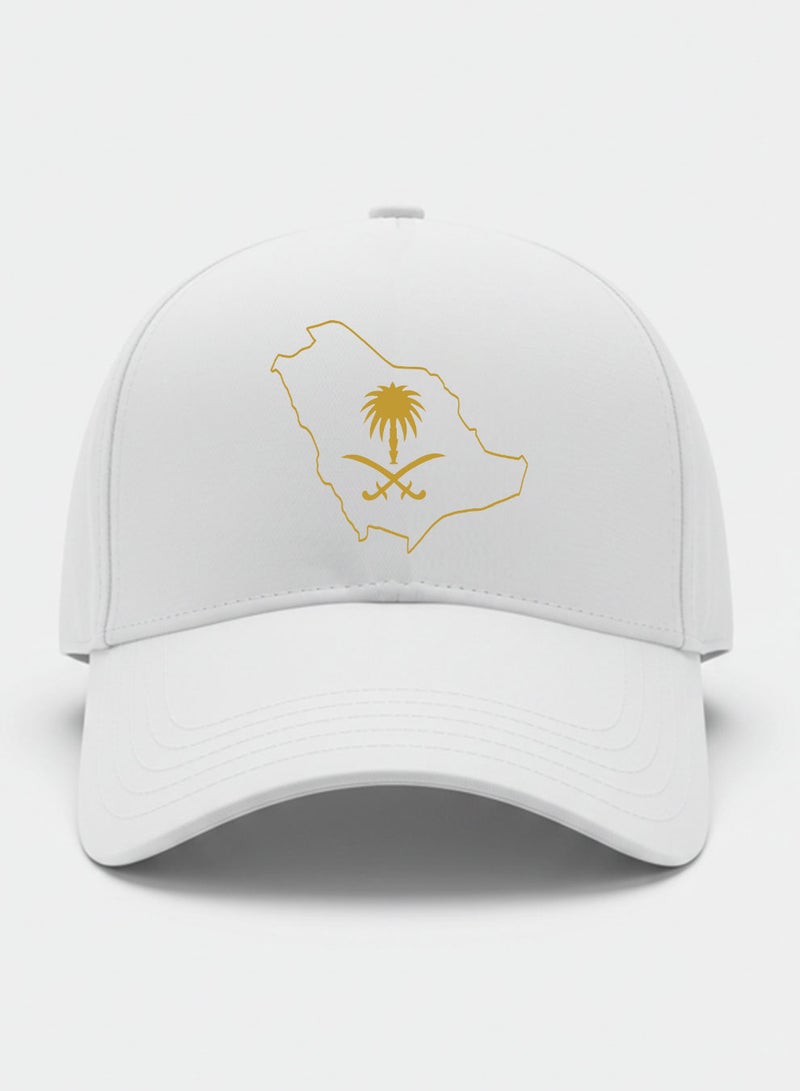 لوحة كاب مصنوع من القطن بتصميم خريطة المملكة لمناسبة اليوم الوطني السعودي وللتعبير عن حب الوطن في كل وقت - Image 5