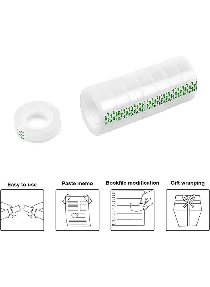 HPRT Clear Tape Rolls 6 Pcs, Transparent Tape With BOPP Adhesive, 1.8 cm x 26 m Per Roll, Packing Tape For Office, School, Flower Wrapping And Light Packaging - Image 2