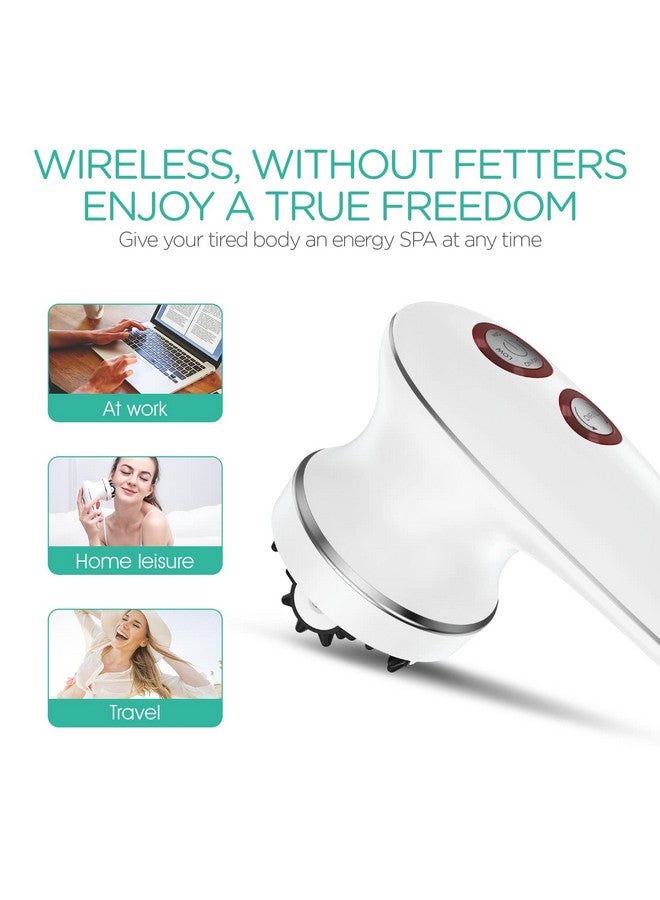 VOYOR Facial Massager Handheld & Face Brush, 3-IN-1 Electric Massager for Face, Head, Scalp, Hand & Leg, Body Skin & Hair Cleansing Brush, 3 Powerful Strength Levels, Cordless & Waterproof VRMM1 - Image 5