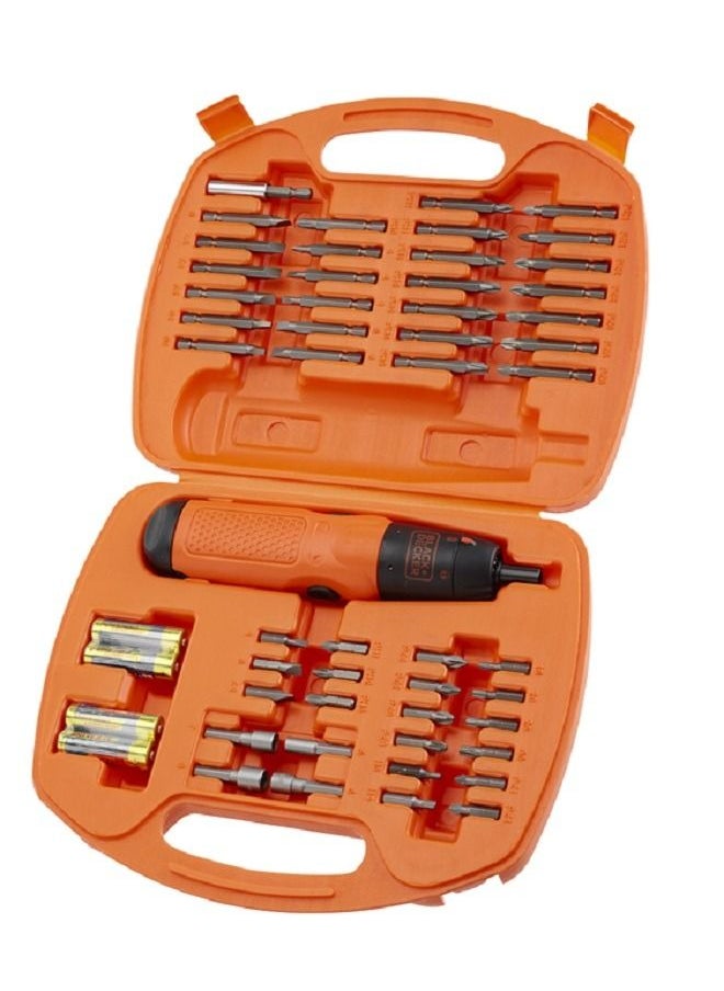 BLACK+DECKER - 54-Piece Cordless Electric Screwdriver Set With Kitbox - Image 1