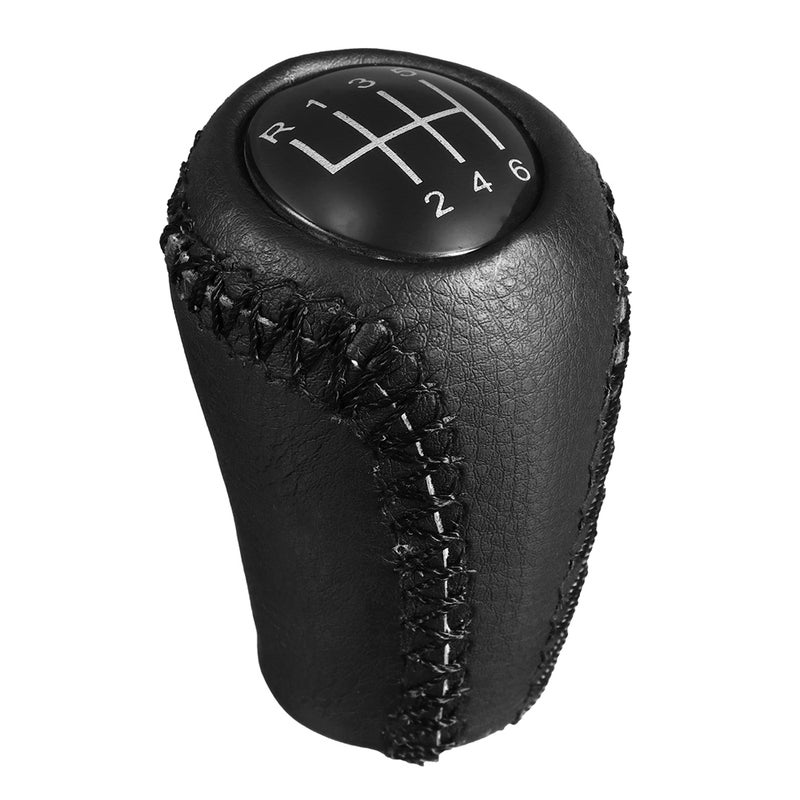 Black Leather Gear Stick Shift Knob 6 Speed for Mazda 3 BK BL/ 5 CR CW/ 6 II GH - Image 4