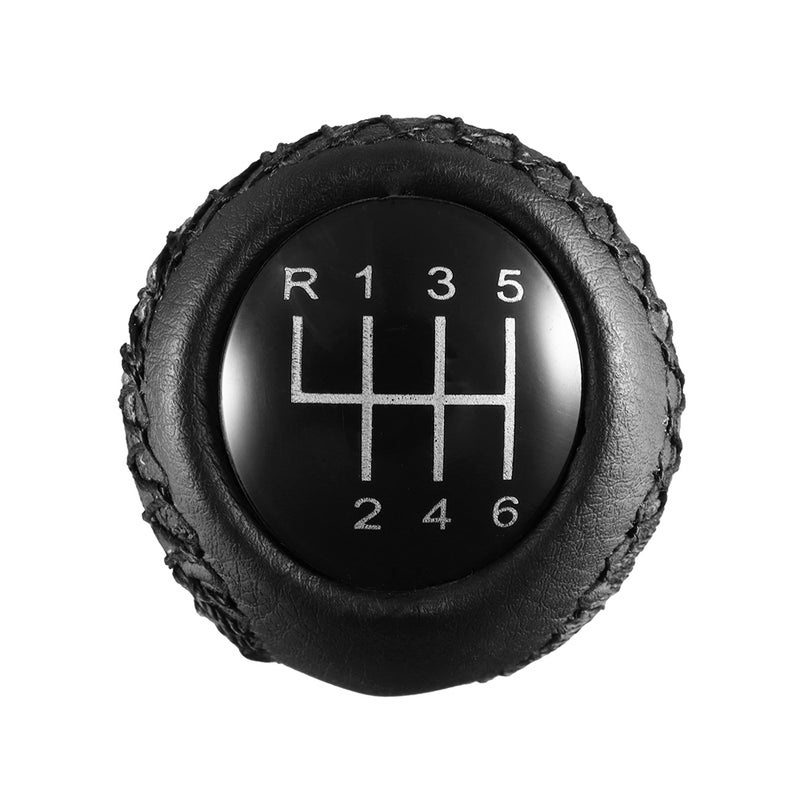 Black Leather Gear Stick Shift Knob 6 Speed for Mazda 3 BK BL/ 5 CR CW/ 6 II GH - Image 3