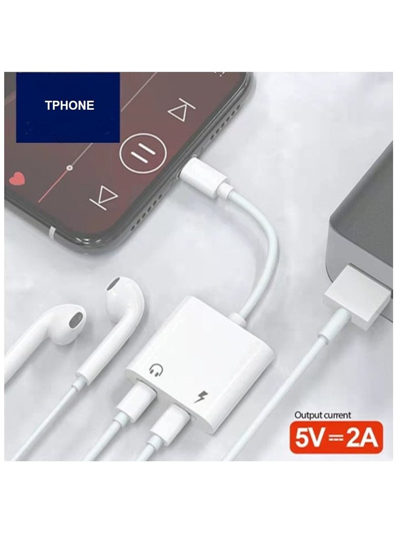 Tphone - TPhone charger and headphone adapter compatible with iPhone 7 / 8 / 7 / 8 / X / XR / XS Max / 11 Pro Max / 12 / 13 Pro Max / 14 Max - Image 1