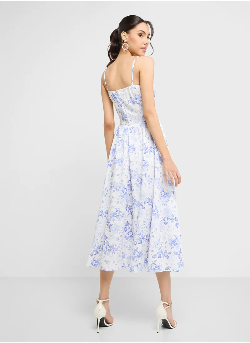 ايلا Printed Strappy Dress