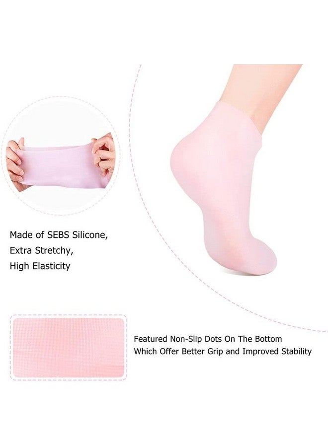 Calyrex 1-Pairs Silicone Pedicure Socks For Women Foot Spa Pedicure, Silicone Moisturizing Socks For Dry Cracked Foot, Women Silicone Socks Softening Calluses, Multicolour - Image 4