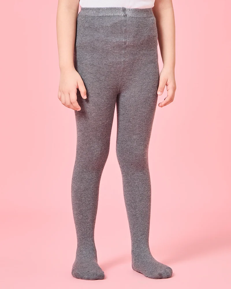 Redtag Girls Charcoal Thermal Tights