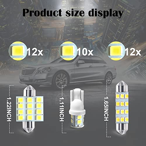 stymart 24 PCS Interior Car Lights, Dome Light Car Bulb Kit Set T10 31mm 41mm LED Interior Replacement Bulbs for Car Interior Lights Dome Lights Plate Lights Map Lights Door Lights License - Image 2