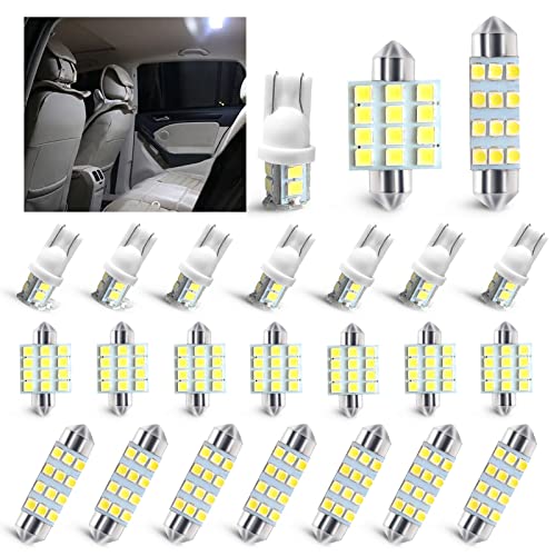 stymart 24 PCS Interior Car Lights, Dome Light Car Bulb Kit Set T10 31mm 41mm LED Interior Replacement Bulbs for Car Interior Lights Dome Lights Plate Lights Map Lights Door Lights License - Image 1