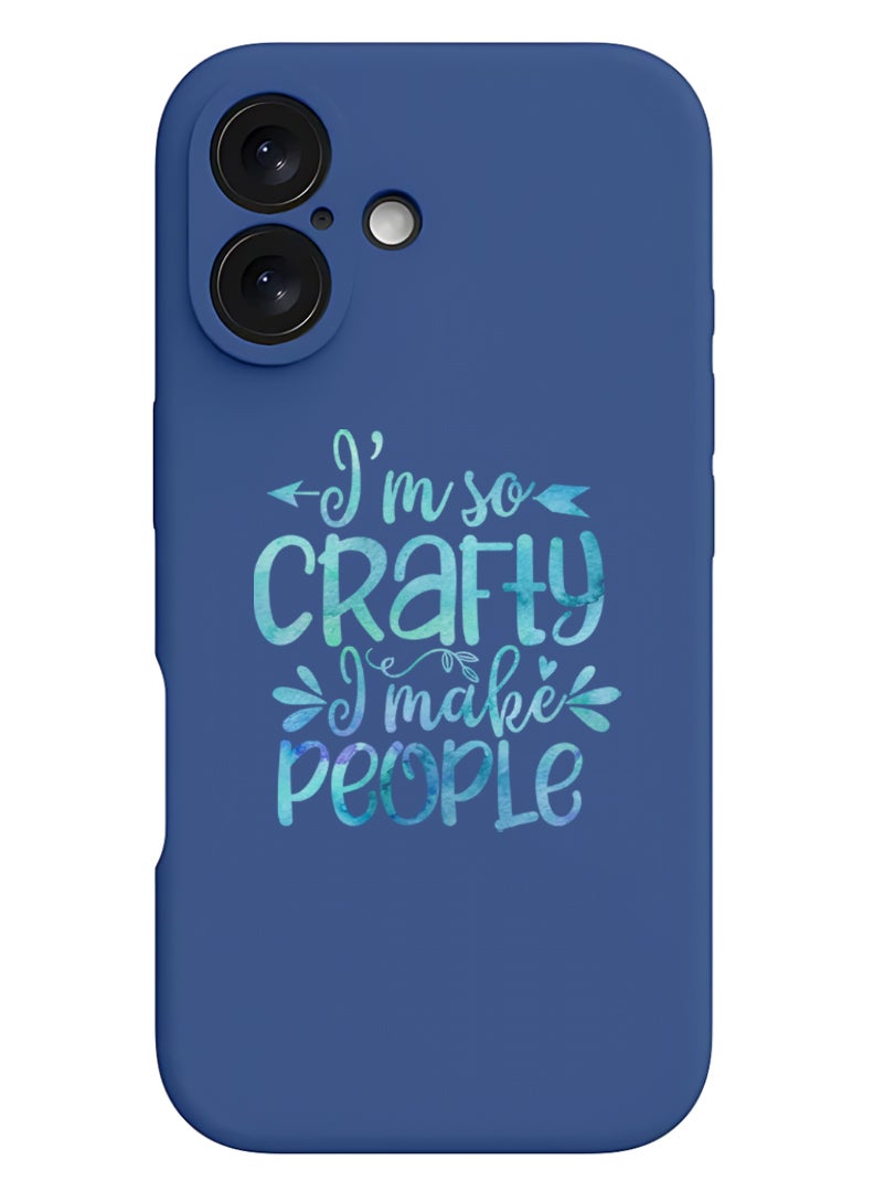 Theodor iPhone 16 Plus Blue Protective Slim Fit Case Liquid Silicone Cover with Full Body Protection Anti-Scratch Shockproof Case For iPhone - crafty i make people - Image 1