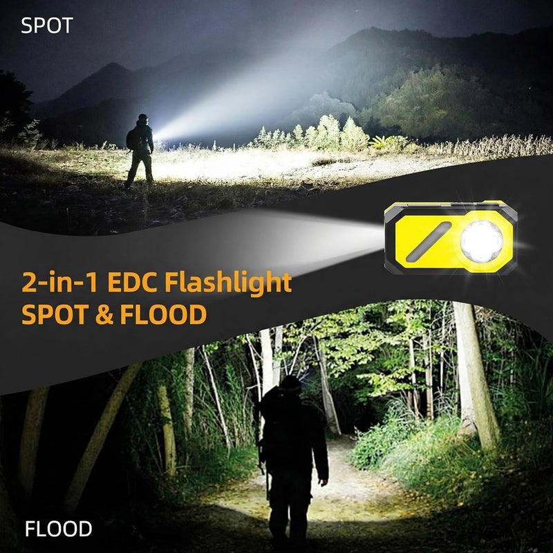 LETOUR Rechargeable EDC Flashlight - 300 Lumens Dual Light Sources, Clip-on Torch with Magnetic Attachment, USB-C Charging - Image 2