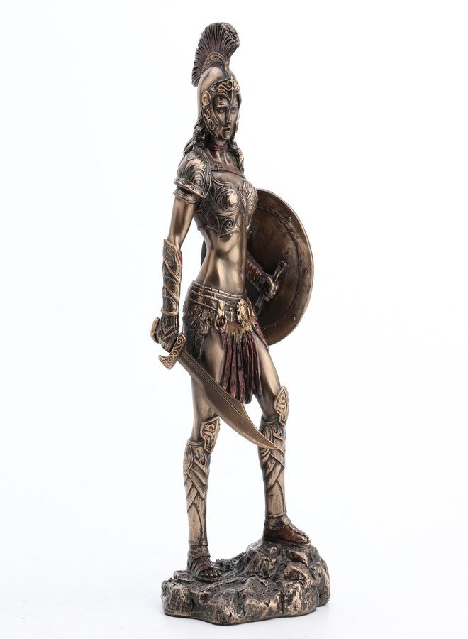 Veronese Design 9" Tall Amazon Warrior Wielding Sword and Shield Cost Cast Bronzed Resin Sculpture Collectible Figurine Greek Roman Spartan Gift - Image 2