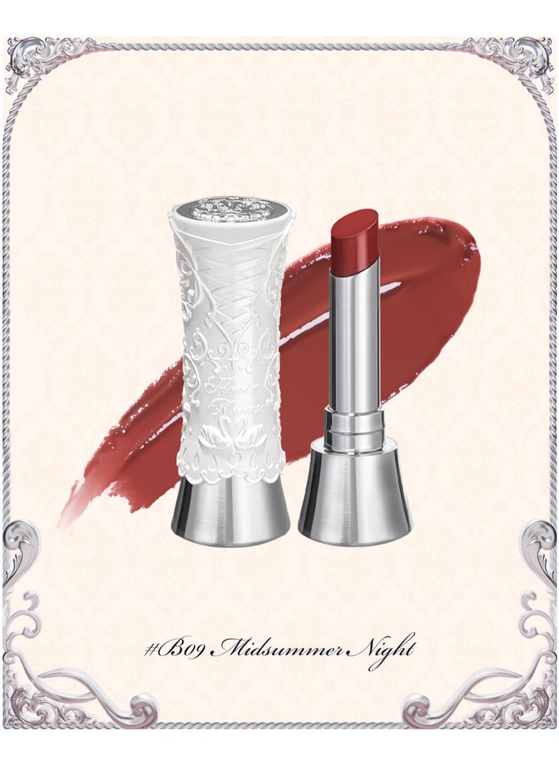 Flower Knows - Swan Ballet Solid Lip Glaze Mirror Lipstick Processional Makeup Lip-gloss Moisturizing Korean Hydrating Lipstick (B09 Midsummer Night) - Image 1