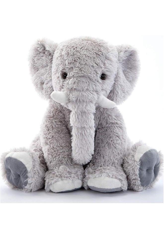 Elephant Plush Pillow, 45cm Stuffed Body Realistic Cute Co-sleeping Toy, Soft Backrest for Home Decor  - Image 1