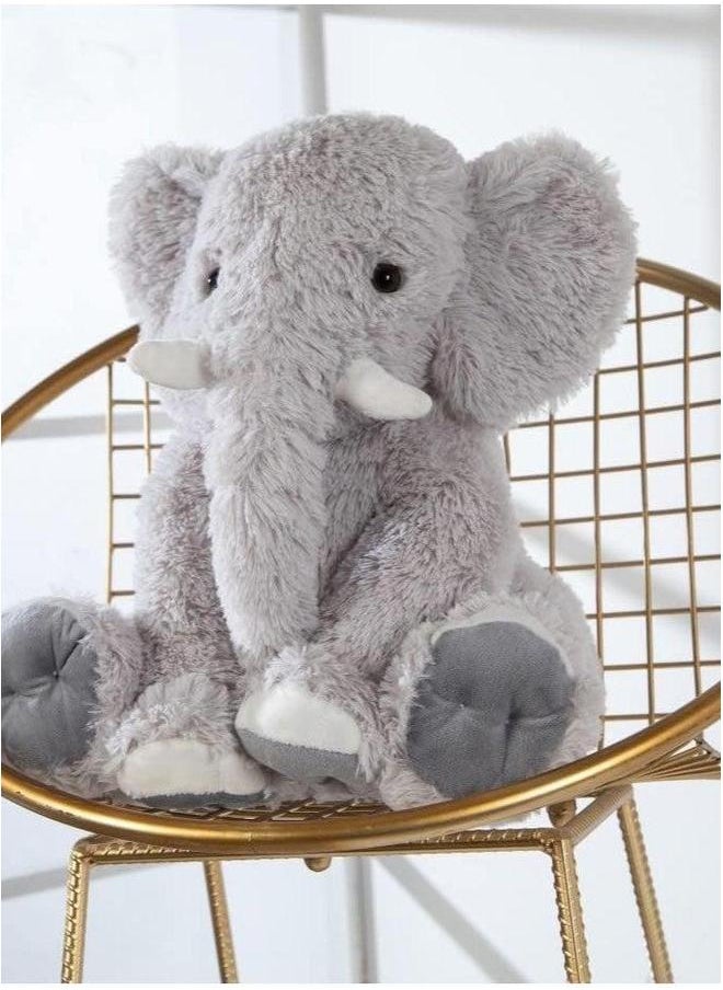 Elephant Plush Pillow, 45cm Stuffed Body Realistic Cute Co-sleeping Toy, Soft Backrest for Home Decor  - Image 2