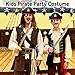 Halatool 6 Set Pirate Accessories for Kids Include 6 Felt Pirates Hats with 6 Eye Patches and 6 Mustaches Pirate Costume Accessories for Halloween Masquerade Cosplay Party Favors Decor - Image 4