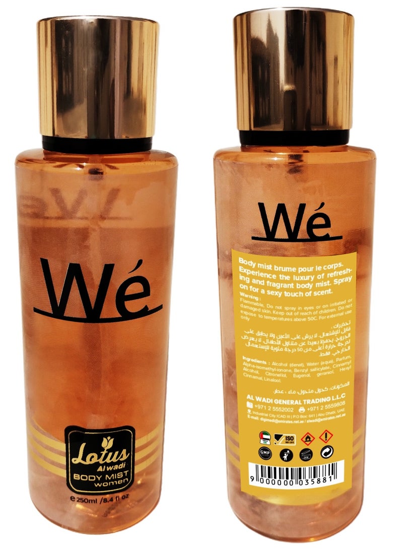 Lotus Alwadi Lotus Al Wadi Wé Fragrance Body Mist Women Collection for Long-Lasting Odor Protection 8.4 Ounce (6 piece Gift Set)  - Image 5