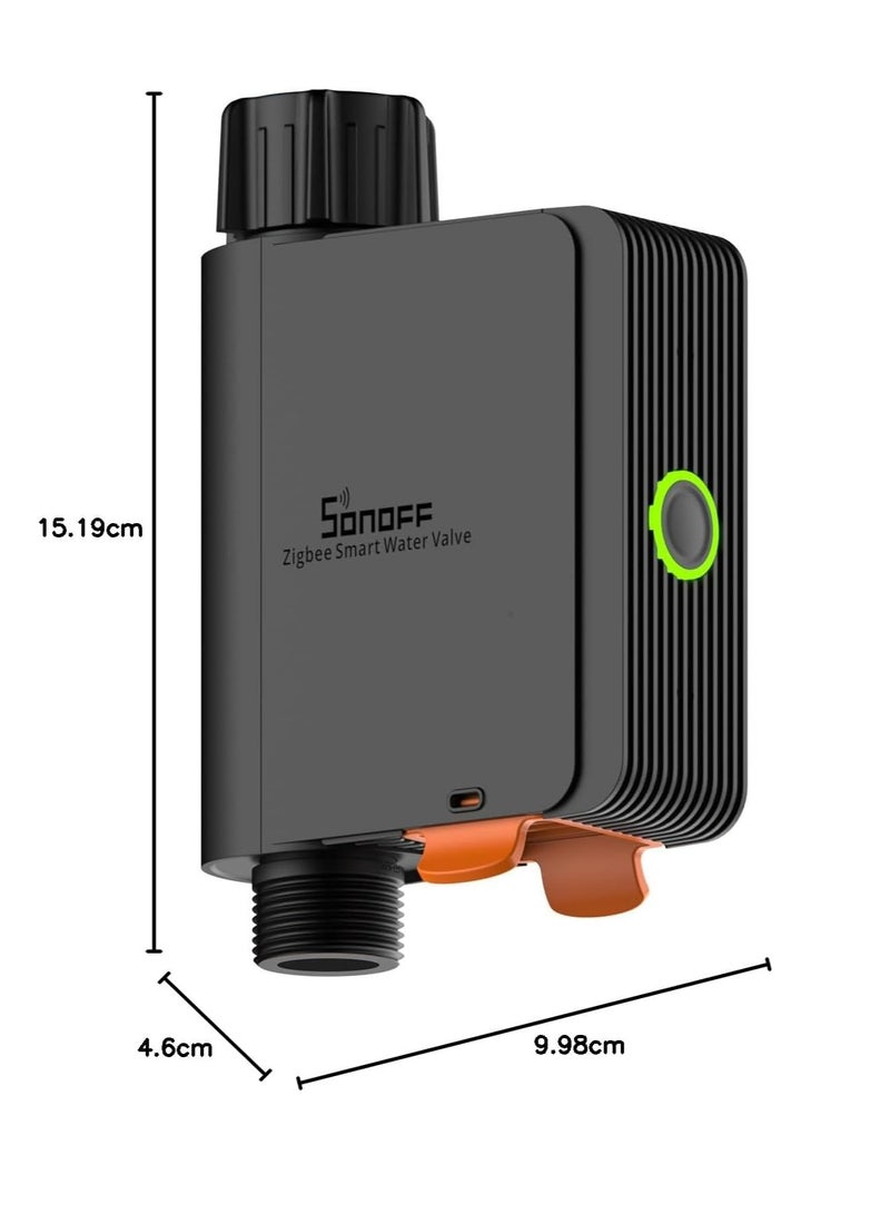 سونوف مؤقت الري الذكي سونوف Zigbee 3.0، وحدة تحكم بالرشاشات الذكية متوافقة مع أليكسا وجوجل هوم، لأتمتة توقيت الري، مؤقت مياه لخرطوم الحديقة وسقي العشب والمسبح في الهواء الطلق، الموديل SWV-NH، اللون أسود. - Image 2