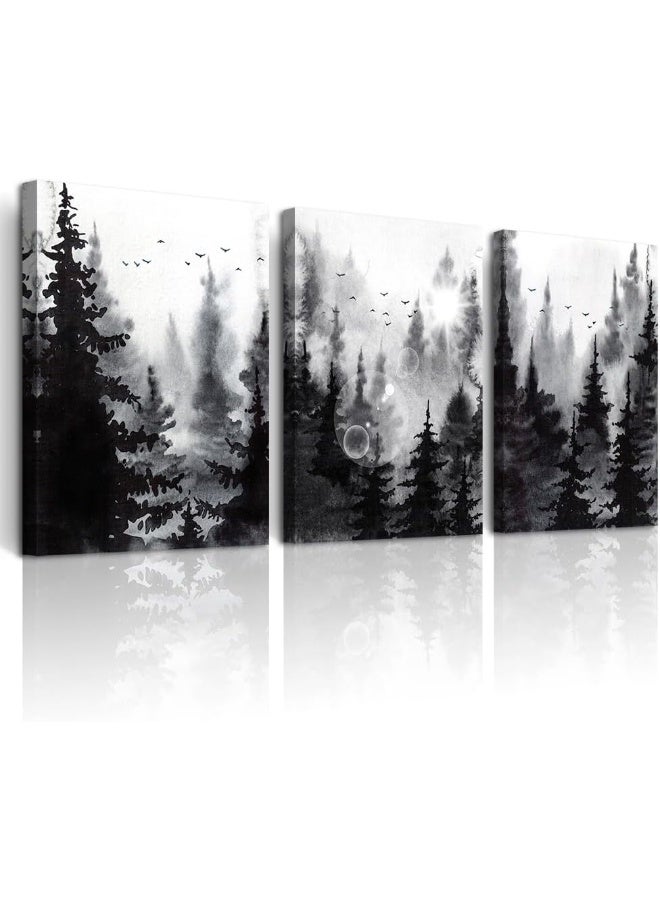 DZRWUBHS Black and White Canvas Wall Art - Image 1
