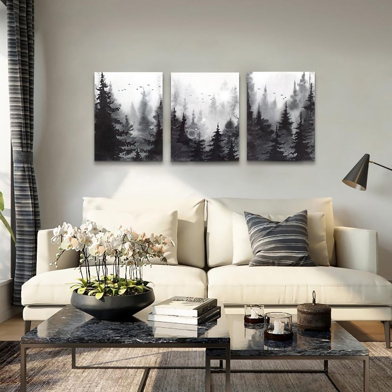 DZRWUBHS Black and White Canvas Wall Art - Image 3
