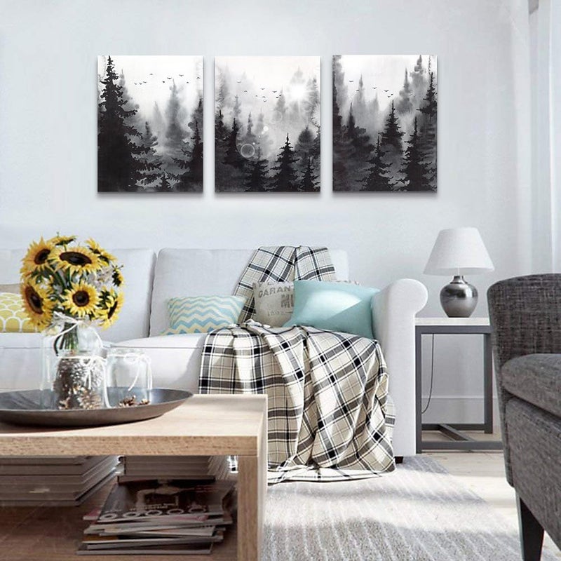 DZRWUBHS Black and White Canvas Wall Art - Image 2
