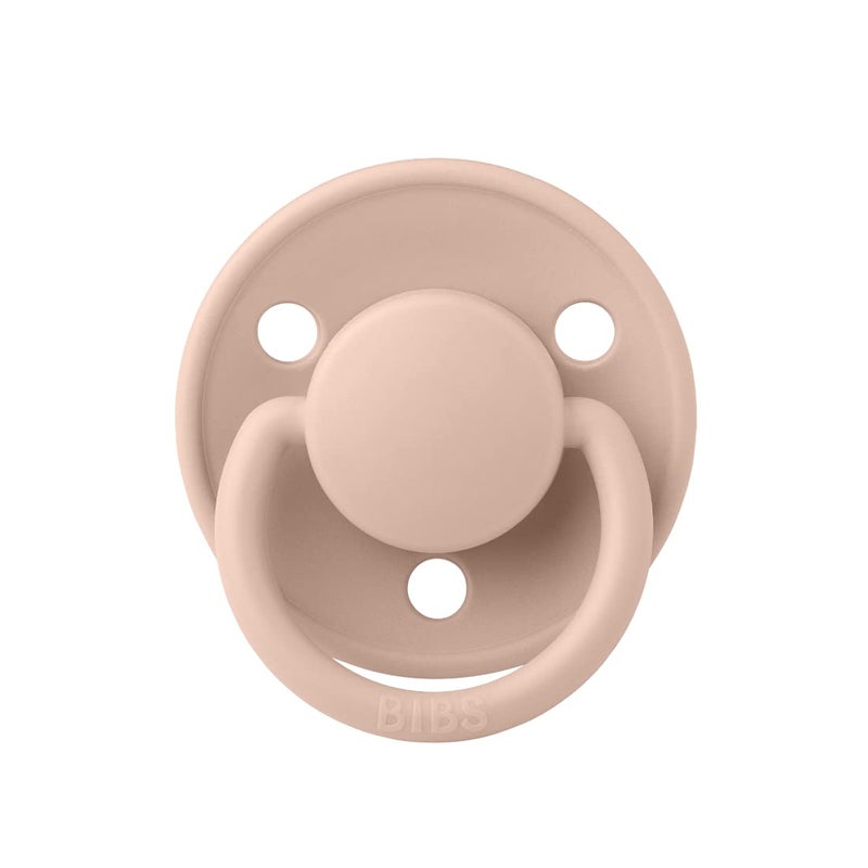 BIBS Pacifiers - De Lux Collection | BPA-Free Round Nipple | Silicone | Made in Denmark | Set of 2 Ivory/Blush Color Premium Soothers | Size One Size - Image 4