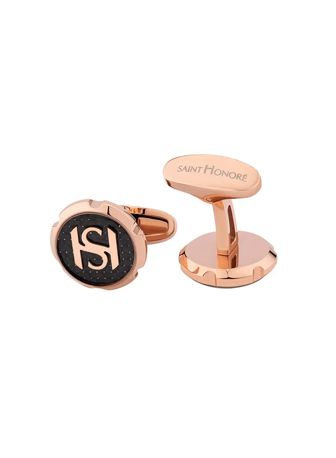 Saint Honore Paris Rose Gold Metal Cufflinks for Men