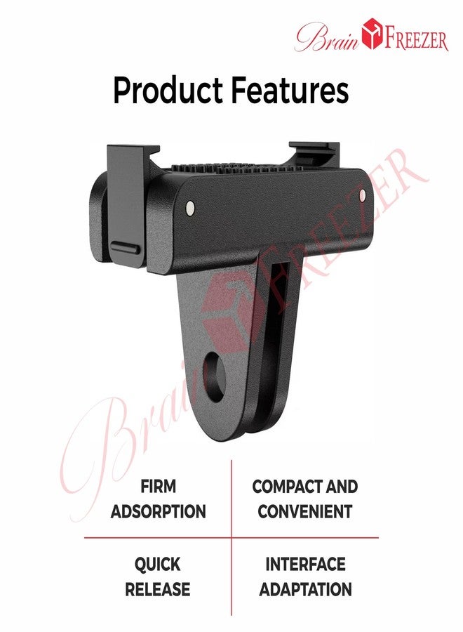 Brain Freezer Magnetic Adapter Mount Compatible with Action 5pro/4/3 Quick Release Adapter with Connection Adapter - DJI Accessories, Attachable Tripod, Vlogging - Image 4