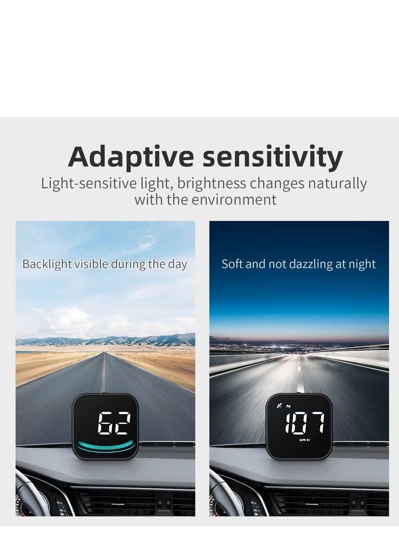 XiuWoo HUD Head Up Display GPS Vehicle Speed Meter, Car GPS HUD with Displays Speed, Compass, Number of Satellites, Kilometer Mile Toggle - Image 5