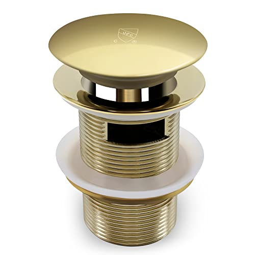 FerdY Pop-up Drain for Freestanding Bathtub, Gold Finish, cUPC Certification, Freestanding Bathtub Drain Stopper - Image 1