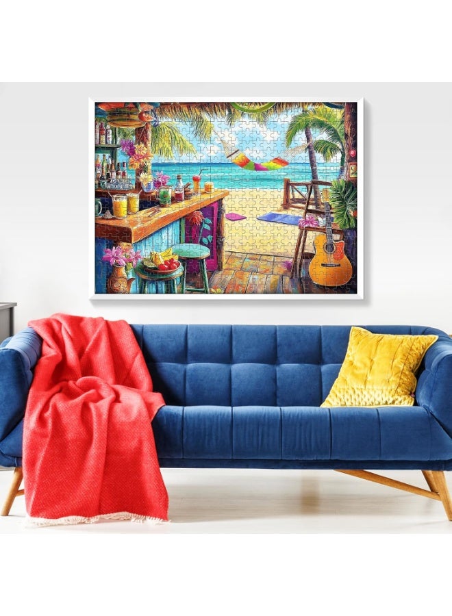 1000-piece adult puzzle, holiday puzzle, seaside cabin puzzle, 1000-piece birthday party puzzle, fun puzzles suitable for families, children, and adults, interesting and challenging family games. - Image 4