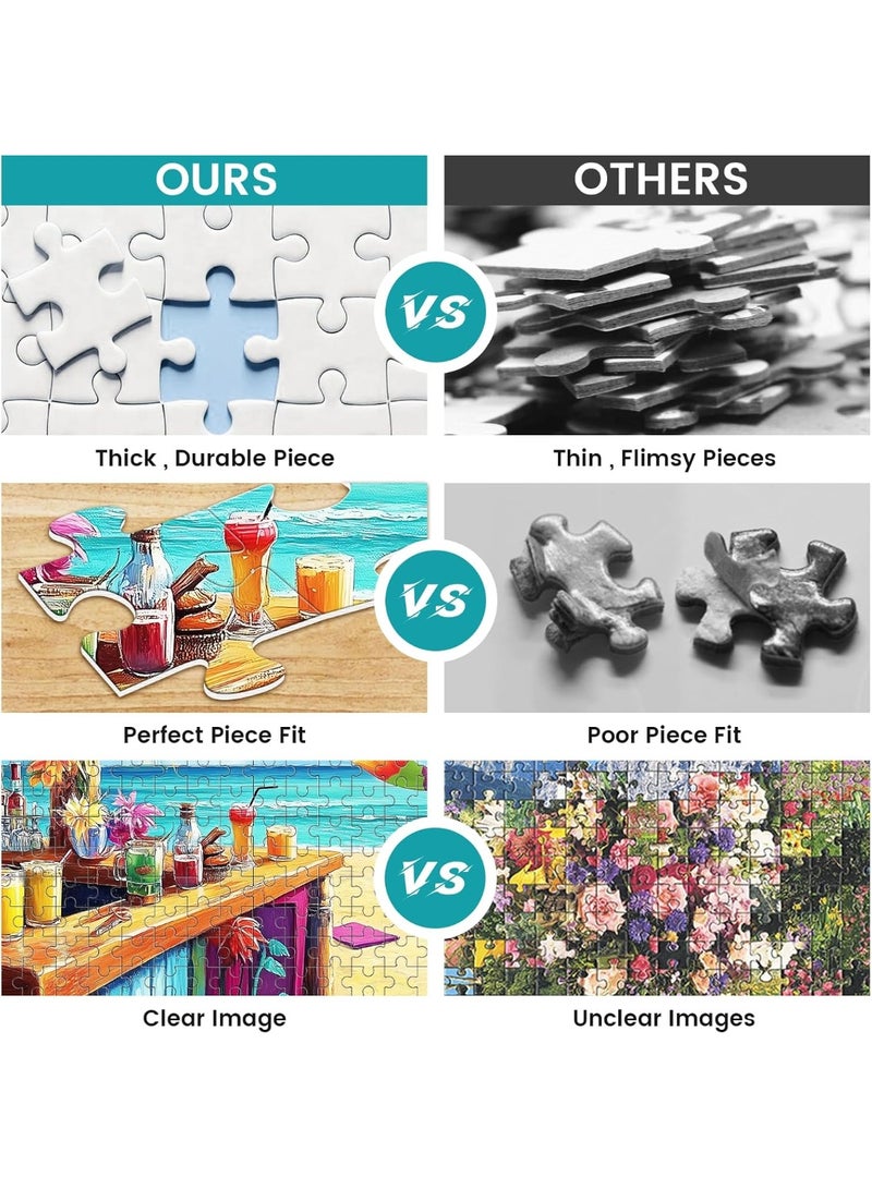 1000-piece adult puzzle, holiday puzzle, seaside cabin puzzle, 1000-piece birthday party puzzle, fun puzzles suitable for families, children, and adults, interesting and challenging family games. - Image 5