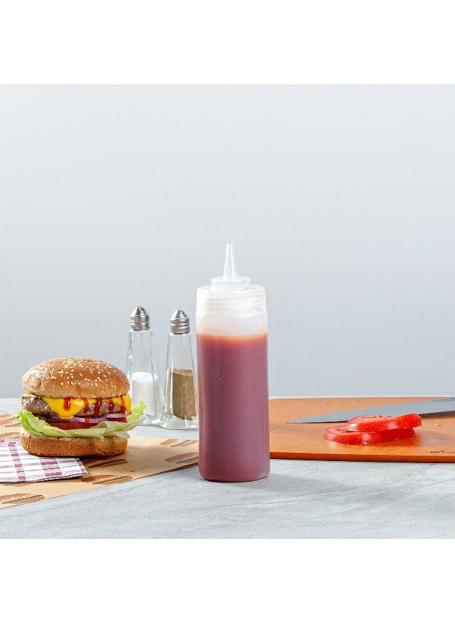 Restaurantware - 12 Ounce Condiment Squeeze Bottle, 1 With Lid Plastic Squeeze Bottle - Precison Dispensing Tip, Flexible, Clear Plastic Squeeze Bottle For Sauces, For Sauces, Spreads, Or Condiments, - Image 1