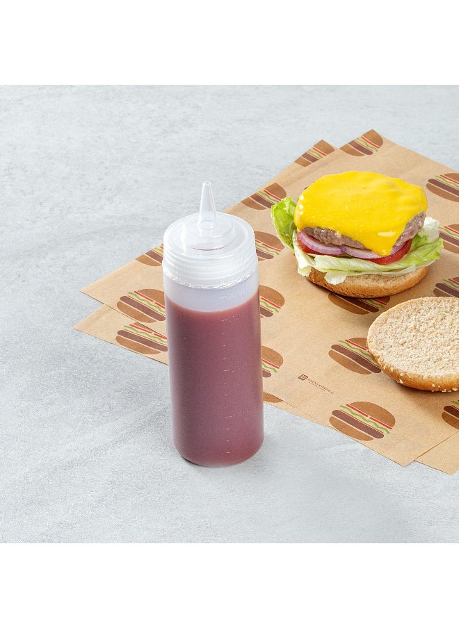 Restaurantware - 12 Ounce Condiment Squeeze Bottle, 1 With Lid Plastic Squeeze Bottle - Precison Dispensing Tip, Flexible, Clear Plastic Squeeze Bottle For Sauces, For Sauces, Spreads, Or Condiments, - Image 1