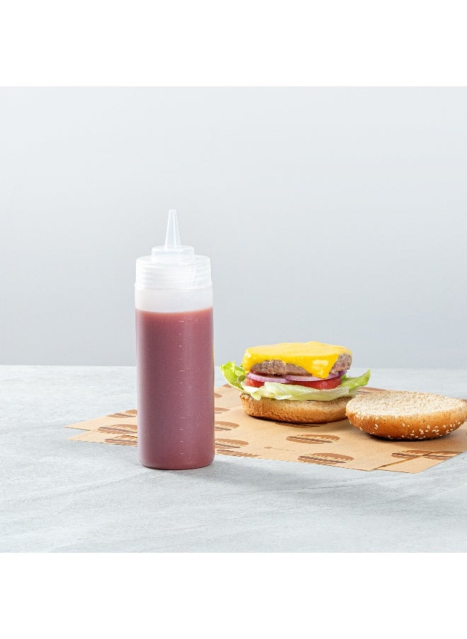 Restaurantware - 12 Ounce Condiment Squeeze Bottle, 1 With Lid Plastic Squeeze Bottle - Precison Dispensing Tip, Flexible, Clear Plastic Squeeze Bottle For Sauces, For Sauces, Spreads, Or Condiments, - Image 1